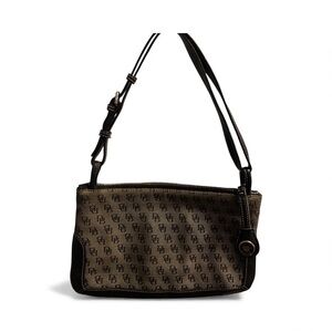 Dooney & Bourke Brown and Black Monogram Shoulder Bag